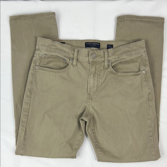 Lucky Brand Academia‎ Tan 121 Slim Soft Straight Business Casual Jeans Size 30 - Picture 1 of 13